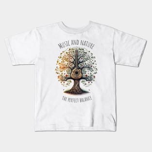 Acoustic Guitar Tree of Life |Gift for Guitar Player | Nature Guitarist | Motivational quotes Kids T-Shirt